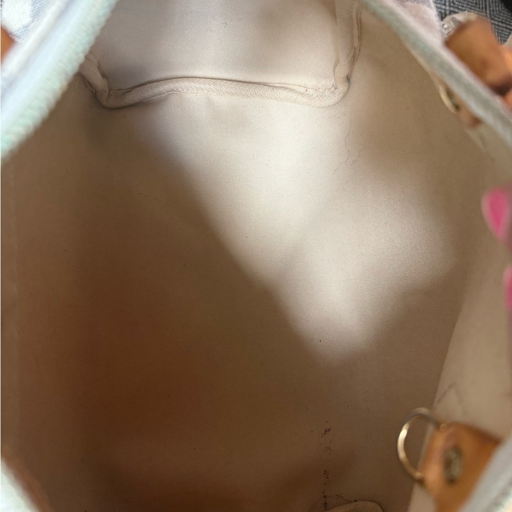 Authentic! Louis Vuitton Checkered Satchel with Pink Bow - Picture 7 of 16